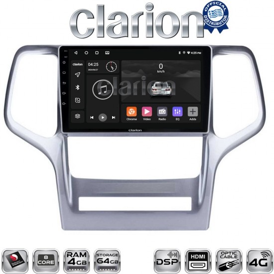 CLARION GL74234 Οθόνη OEM Multimedia Αυτοκινήτου για Jeep Gran Cherokee 2011 > 2013 (CarPlay/AndroidAuto/BT/GPS/WIFI/GPRS)