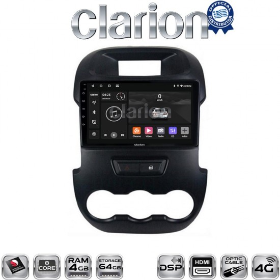 CLARION GL74245 Οθόνη OEM Multimedia Αυτοκινήτου για Ford Ranger 2011 > 2015 (CarPlay/AndroidAuto/BT/GPS/WIFI/GPRS)