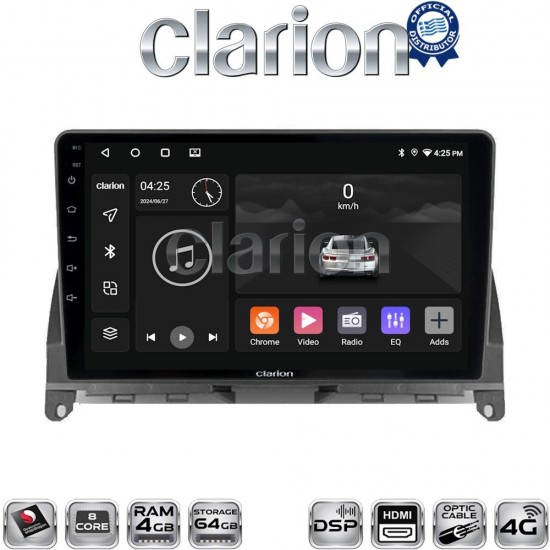 CLARION GL74265 Οθόνη OEM Multimedia Αυτοκινήτου για MERCEDES C CLASS (W204) 2007>2011 (CarPlay/AndroidAuto/BT/GPS/WIFI/GPRS)