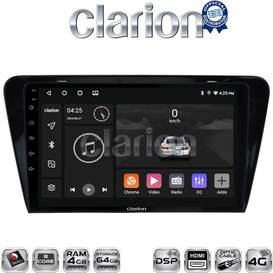 CLARION GL74279 Οθόνη OEM Multimedia Αυτοκινήτου για SKODA OCTAVIA 7 2013> 2020 (CarPlay/AndroidAuto/BT/GPS/WIFI/GPRS)