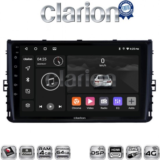 CLARION GL74284 Οθόνη OEM Multimedia Αυτοκινήτου για VW T-ROC & T-CROSS 2017> (CarPlay/AndroidAuto/BT/GPS/WIFI/GPRS)