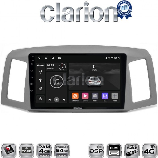 CLARION GL74307 Οθόνη OEM Multimedia Αυτοκινήτου για Jeep Grand Cherokee 2004 > 2011 (CarPlay/AndroidAuto/BT/GPS/WIFI/GPRS)
