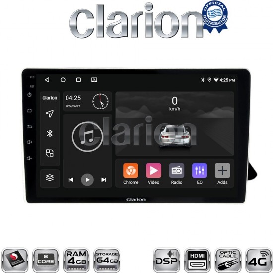 CLARION GL74310 Οθόνη OEM Multimedia Αυτοκινήτου για AUDI A4 2008 > 2013 (CarPlay/AndroidAuto/BT/GPS/WIFI/GPRS)