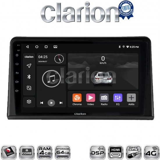 CLARION GL74326 Οθόνη OEM Multimedia Αυτοκινήτου για Renault Express 2023 > (CarPlay/AndroidAuto/BT/GPS/WIFI/GPRS)