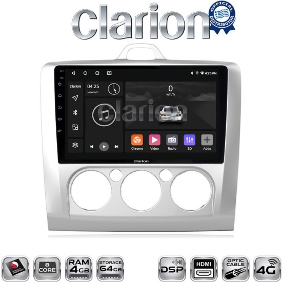 CLARION GL74329 Οθόνη OEM Multimedia Αυτοκινήτου για FORD FOCUS 2004>2012 (CarPlay/AndroidAuto/BT/GPS/WIFI/GPRS)