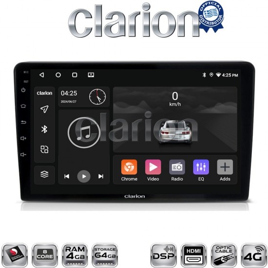 CLARION GL74331 Οθόνη OEM Multimedia Αυτοκινήτου για CITROEN BERLINGO - PEUGEOT PARTNER 2008>2018 (CarPlay/AndroidAuto/BT/GPS/WIFI/GPRS)