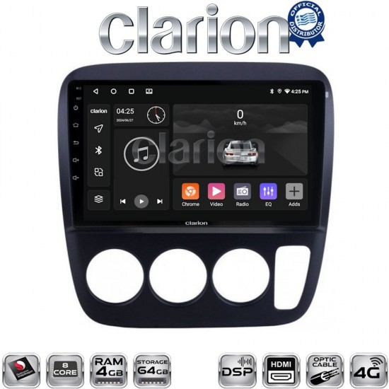 CLARION GL74376A Οθόνη OEM Multimedia Αυτοκινήτου για Honda CRV 1996 > 2006 (CarPlay/AndroidAuto/BT/GPS/WIFI/GPRS)