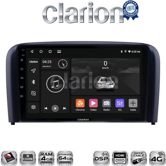 CLARION GL74393 Οθόνη OEM Multimedia Αυτοκινήτου για Volvo S80 2004 > 2006 (CarPlay/AndroidAuto/BT/GPS/WIFI/GPRS)