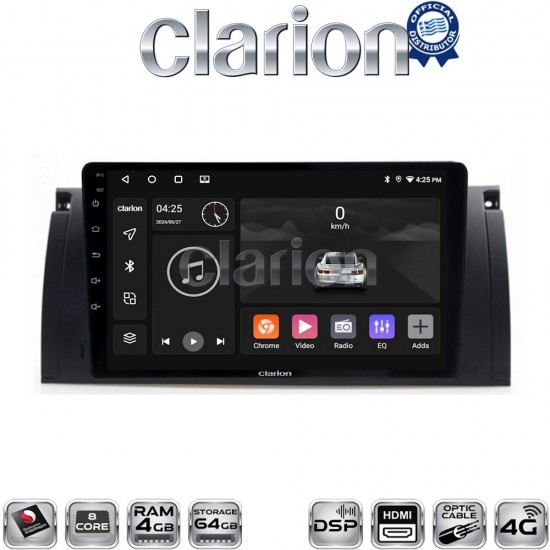 CLARION GL74395 Οθόνη OEM Multimedia Αυτοκινήτου για BMW S5-S7-X5 (E38-E39-E59) 1998 2003 (CarPlay/AndroidAuto/BT/GPS/WIFI/GPRS)