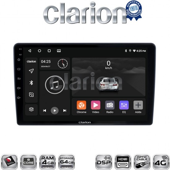 CLARION GL74409 Οθόνη OEM Multimedia Αυτοκινήτου για Hyundai H1 2010 > 2018 (CarPlay/AndroidAuto/BT/GPS/WIFI/GPRS)