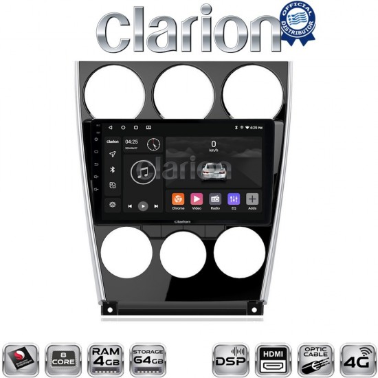 CLARION GL74436 Οθόνη OEM Multimedia Αυτοκινήτου για MAZDA 6 facelift 2005>2008 (CarPlay/AndroidAuto/BT/GPS/WIFI/GPRS)