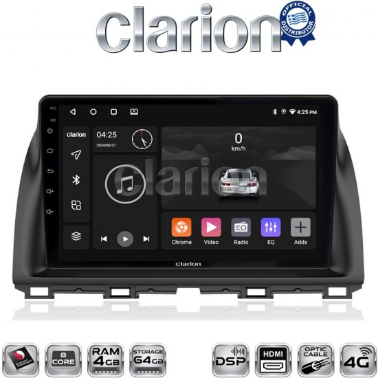 CLARION GL74438 Οθόνη OEM Multimedia Αυτοκινήτου για MAZDA CX5 2013>2017 (CarPlay/AndroidAuto/BT/GPS/WIFI/GPRS)