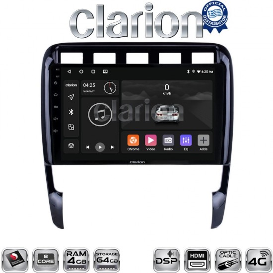 CLARION GL74443 Οθόνη OEM Multimedia Αυτοκινήτου για PORSCHE CAYENNE 2002>2011 (CarPlay/AndroidAuto/BT/GPS/WIFI/GPRS)