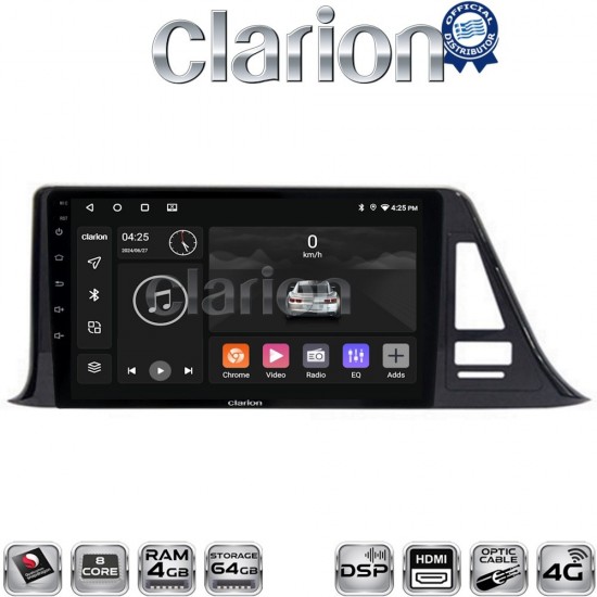 CLARION GL74445 Οθόνη OEM Multimedia Αυτοκινήτου για Toyota CH-R 2017 > (CarPlay/AndroidAuto/BT/GPS/WIFI/GPRS)