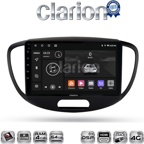 CLARION GL74455 Οθόνη OEM Multimedia Αυτοκινήτου για HYUNDAI i10 2008>2013 (CarPlay/AndroidAuto/BT/GPS/WIFI/GPRS)