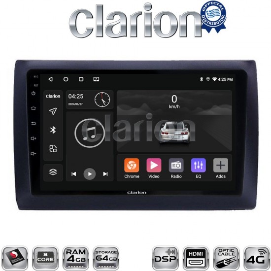 CLARION GL74466 Οθόνη OEM Multimedia Αυτοκινήτου για Fiat Stilo 2001 > 2007 (CarPlay/AndroidAuto/BT/GPS/WIFI/GPRS)