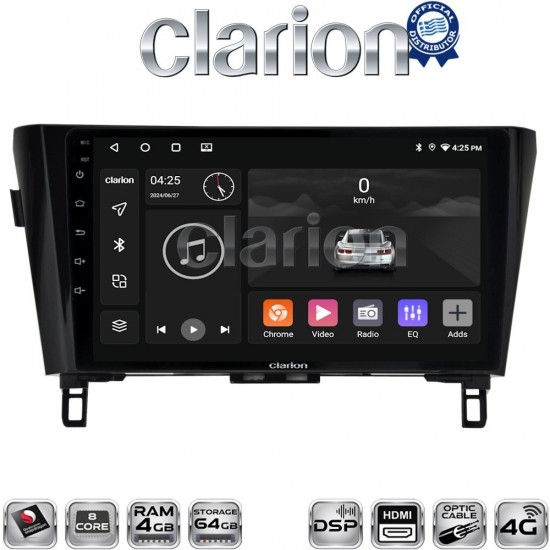 CLARION GL74473 Οθόνη OEM Multimedia Αυτοκινήτου για NISSAN QASHQAI & XTRAIL 2014> (CarPlay/AndroidAuto/BT/GPS/WIFI/GPRS)