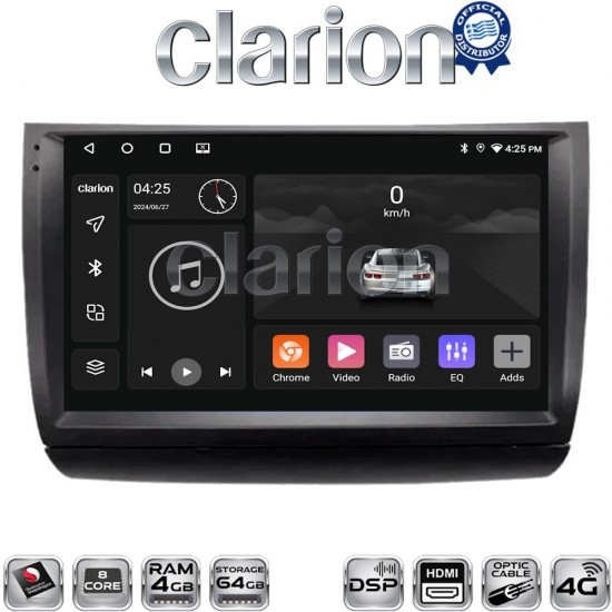 CLARION GL74481 Οθόνη OEM Multimedia Αυτοκινήτου για Toyota Prius 2002 > 2009 (CarPlay/AndroidAuto/BT/GPS/WIFI/GPRS)