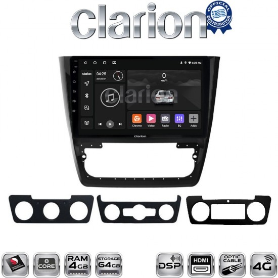 CLARION GL74482 Οθόνη OEM Multimedia Αυτοκινήτου για SKODA YETI 2014> (CarPlay/AndroidAuto/BT/GPS/WIFI/GPRS)