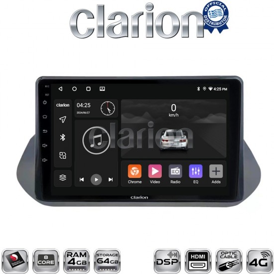 CLARION GL74483 Οθόνη OEM Multimedia Αυτοκινήτου για Nissan Qashqai 2021> (CarPlay/AndroidAuto/BT/GPS/WIFI/GPRS)