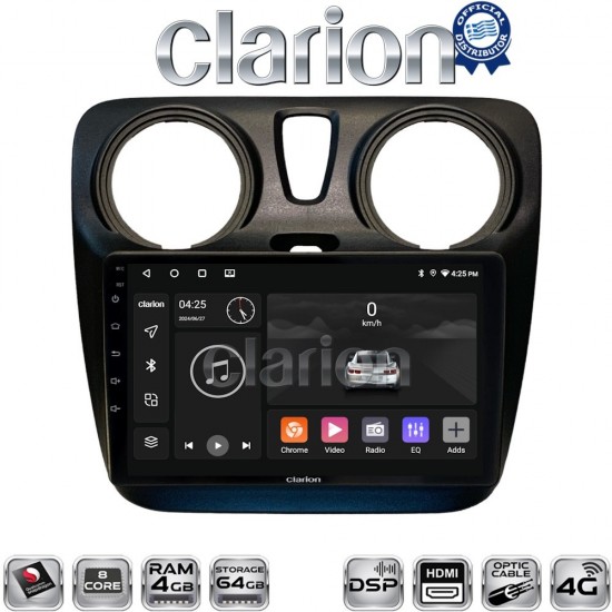CLARION GL74657 Οθόνη OEM Multimedia Αυτοκινήτου για Dacia Dokker 2012 > (CarPlay/AndroidAuto/BT/GPS/WIFI/GPRS)