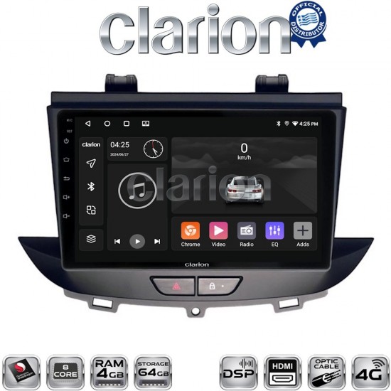 CLARION GL74664 Οθόνη OEM Multimedia Αυτοκινήτου για Opel Crossland-Grandland 2017 > (CarPlay/AndroidAuto/BT/GPS/WIFI/GPRS)