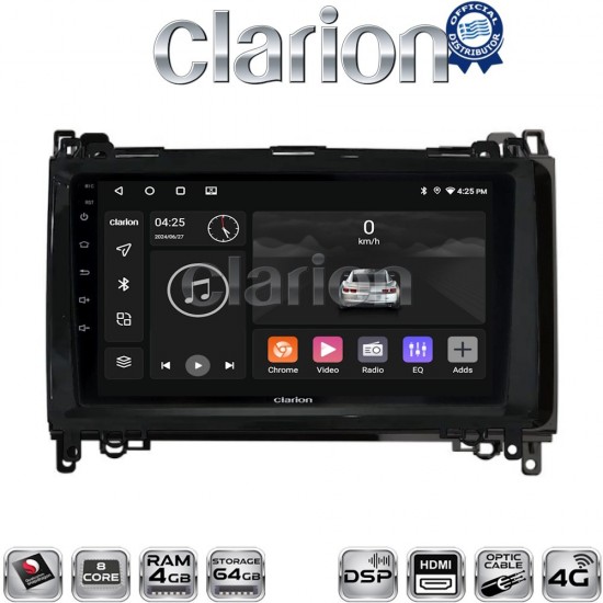 CLARION GL74668 Οθόνη OEM Multimedia Αυτοκινήτου για MERCEDES A(W169),B(W245) - SPRINTER - VITO (CarPlay/AndroidAuto/BT/GPS/WIFI/GPRS)