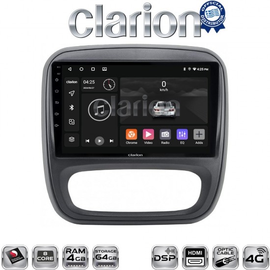 CLARION GL74706 Οθόνη OEM Multimedia Αυτοκινήτου για Opel Vivaro 2014 > 2020Renault Traffic 2014 > 2020Nissan NV300 2014 > 2020Fiat Talento 2014 > 2020Δείτε τί φίσα έχει το αυτοκίνητο πριν την αγορά της οθόνης. (CarPlay/AndroidA