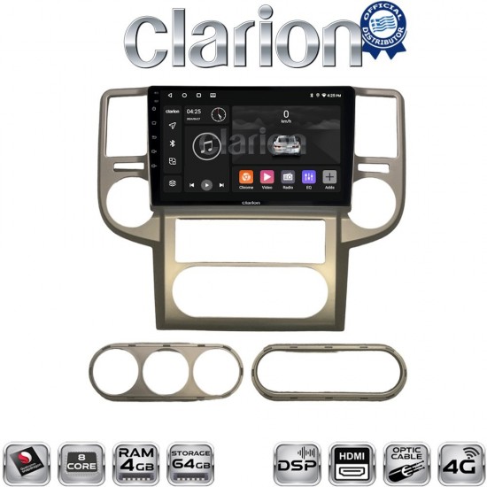 CLARION GL74709 Οθόνη OEM Multimedia Αυτοκινήτου για Nissan X-Trail 2001 > 2006 (BT/GPS/WIFI/GPRS)