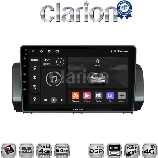 CLARION GL74777 Οθόνη OEM Multimedia Αυτοκινήτου για Dacia Logan, Duster, Santero 2021 Facelift (CarPlay/AndroidAuto/BT/GPS/WIFI/GPRS)