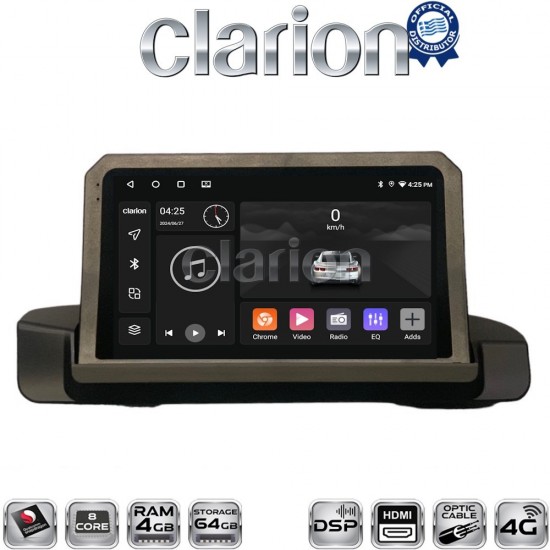 CLARION GL74895 Οθόνη OEM Multimedia Αυτοκινήτου για BMW 3 series (E90-91-92) 2005-2012 (CarPlay/AndroidAuto/BT/GPS/WIFI/GPRS)