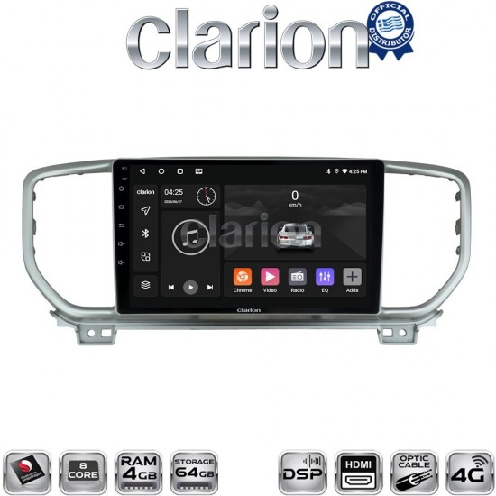 CLARION GL74938 Οθόνη OEM Multimedia Αυτοκινήτου για KIA SPORTAGE 2019> (CarPlay/AndroidAuto/BT/GPS/WIFI/GPRS)