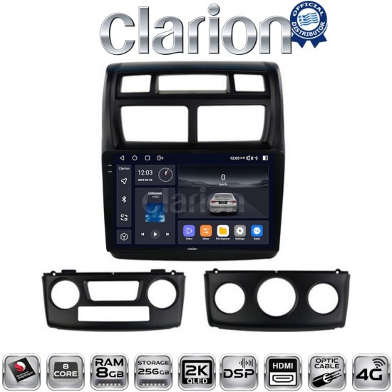 CLARION GL75023 Οθόνη OEM Multimedia Αυτοκινήτου για KIA SPORTAGE 2004>2010 (CarPlay/AndroidAuto/BT/GPS/WIFI/GPRS)