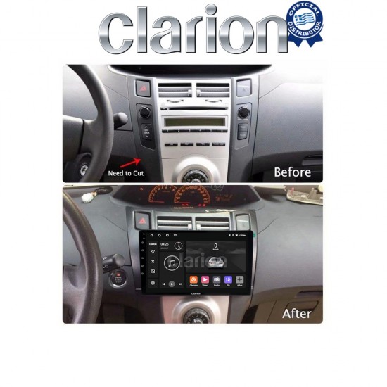 CLARION GL75084 Οθόνη OEM Multimedia Αυτοκινήτου για Τoyota Yaris 2006 > 2011 (CarPlay/AndroidAuto/BT/GPS/WIFI/GPRS)