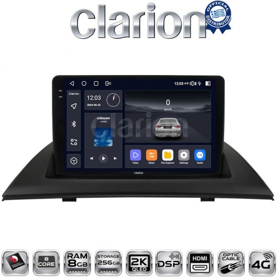 CLARION GL75103 Οθόνη OEM Multimedia Αυτοκινήτου για BMW X3 2003 > 2010 (CarPlay/AndroidAuto/BT/GPS/WIFI/GPRS)