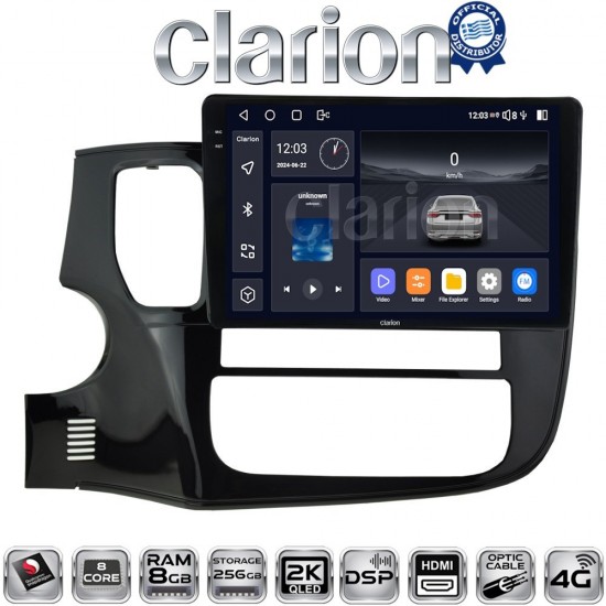 CLARION GL75231 Οθόνη OEM Multimedia Αυτοκινήτου για MITSUBISHI OUTLANDER 2013> (CarPlay/AndroidAuto/BT/GPS/WIFI/GPRS)