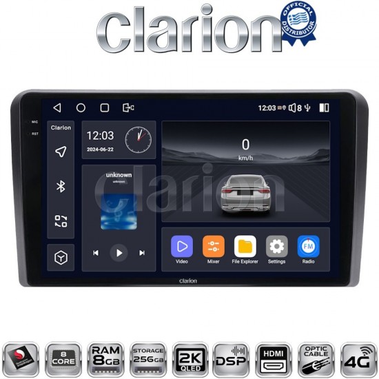 CLARION GL75233 Οθόνη OEM Multimedia Αυτοκινήτου για MITSUBIUSHI L200 2020> (CarPlay/AndroidAuto/BT/GPS/WIFI/GPRS)