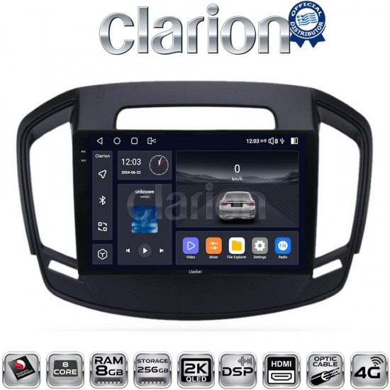 CLARION GL75338 Οθόνη OEM Multimedia Αυτοκινήτου για OPEL INSIGNIA 2014> (CarPlay/AndroidAuto/BT/GPS/WIFI/GPRS)
