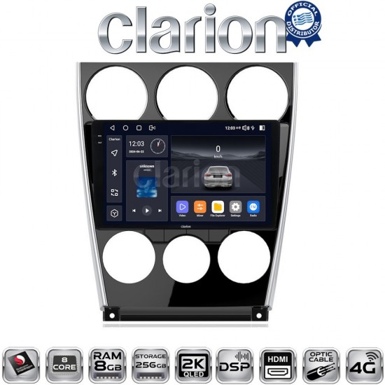 CLARION GL75436 Οθόνη OEM Multimedia Αυτοκινήτου για MAZDA 6 facelift 2005>2008 (CarPlay/AndroidAuto/BT/GPS/WIFI/GPRS)