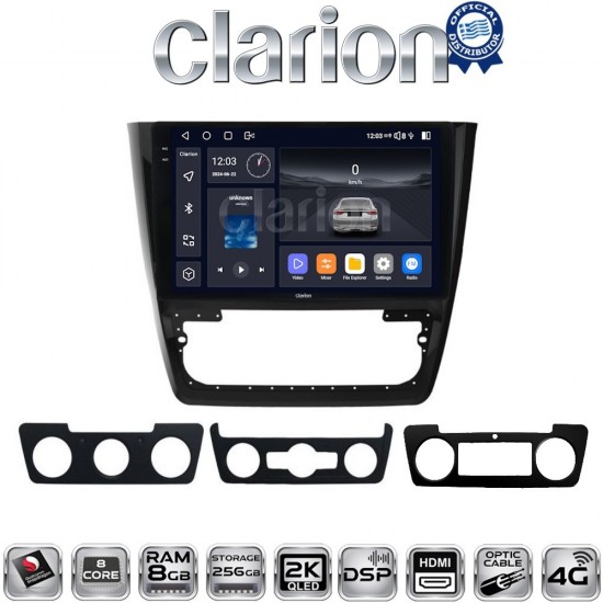 CLARION GL75482 Οθόνη OEM Multimedia Αυτοκινήτου για SKODA YETI 2014> (CarPlay/AndroidAuto/BT/GPS/WIFI/GPRS)