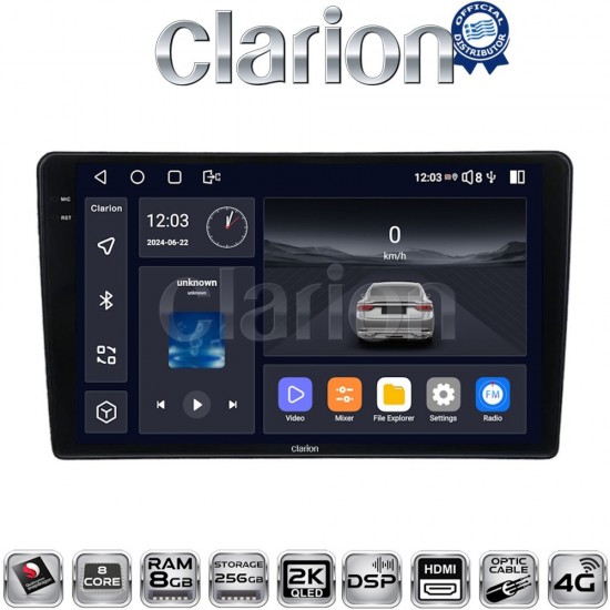 CLARION GL75715 Οθόνη OEM Multimedia Αυτοκινήτου για Nissan Navara D40 2006 > 2016 clima (CarPlay/AndroidAuto/BT/GPS/WIFI/GPRS)