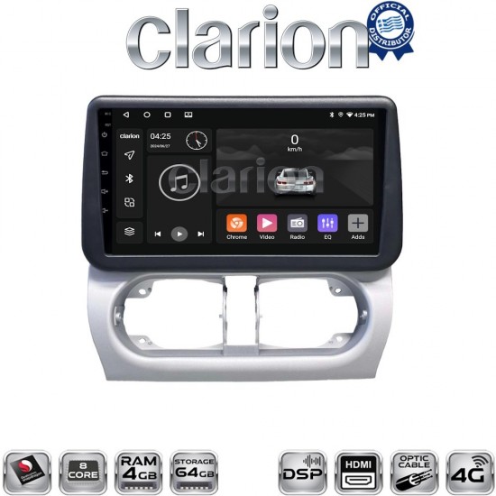 CLARION GL74663 Οθόνη OEM Multimedia Αυτοκινήτου για Opel Corsa C 2000 > 2006 (CarPlay/AndroidAuto/BT/GPS/WIFI/GPRS)