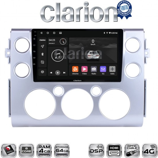 CLARION GL74563 Οθόνη OEM Multimedia Αυτοκινήτου για Toyota FJ Cruiser 2006 > 2022 (CarPlay/AndroidAuto/BT/GPS/WIFI/GPRS)