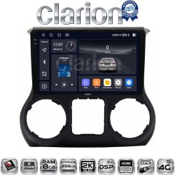 CLARION GL75745B Οθόνη OEM Multimedia Αυτοκινήτου για Jeep Wrangler 2011 > 2017 (CarPlay/AndroidAuto/BT/GPS/WIFI/GPRS)
