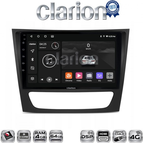 CLARION GL74090 Οθόνη OEM Multimedia Αυτοκινήτου για Mercedes E class (W211) (CarPlay/AndroidAuto/BT/GPS/WIFI/GPRS)