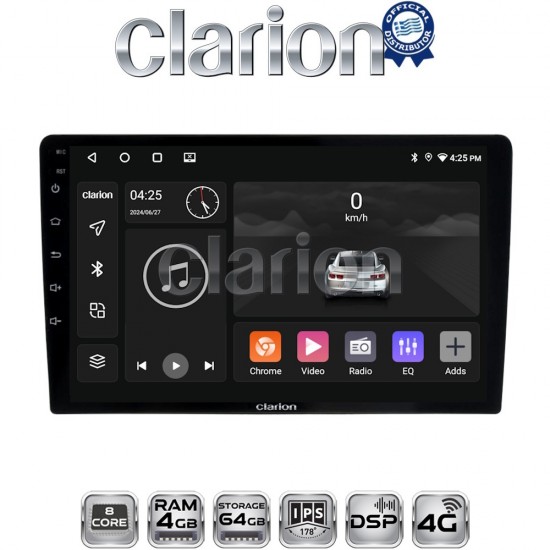 CLARION GL72208 Οθόνη OEM Multimedia Αυτοκινήτου για Toyota Auris 2013 > 2015 (CarPlay/AndroidAuto/BT/GPS/WIFI/GPRS)