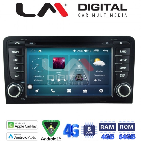 LM Digital - LM Q8049 GPS Οθόνη OEM Multimedia Αυτοκινήτου για Audi A3 2003>2012 (CarPlay/AndroidAuto/BT/GPS/WIFI/GPRS)