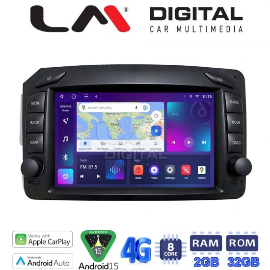 LM Digital - LM E8171 GPS Οθόνη OEM Multimedia Αυτοκινήτου για MERCEDES C (W203) - CLK (W208) 1999 > 2003 (CarPlay/AndroidAuto/BT/GPS/WIFI/GPRS)