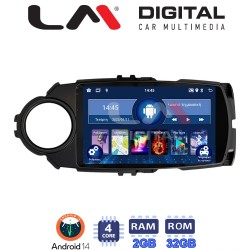 LM Digital - LM ZL4454B GPS Οθόνη OEM Multimedia Αυτοκινήτου για Toyota Yaris 2015 > 2019 (BT/GPS/WIFI/GPRS)