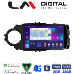 LM Digital - LM ZR8454B GPS Οθόνη OEM Multimedia Αυτοκινήτου για Toyota Yaris 2015 > 2019 (CarPlay/AndroidAuto/BT/GPS/WIFI/GPRS)